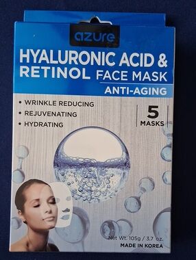 Azure Hyaluronic Acid & Retinol Face Mask - Hydrating Anti-Aging